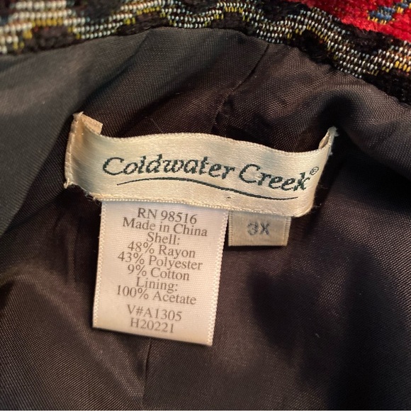 Vintage Coldwater Creek Tapestry blazer style jacket 3X - Picture 8 of 8